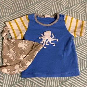 Starting out octopus shirt and hat set